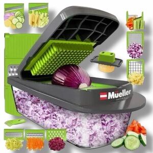 Mueller Austria Pro-Series 8-Blade Stainless Steel Vegetable Chopper & Slicer